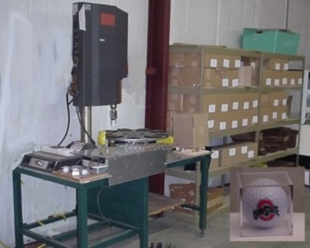 Sonic Welding of golf ball cubes