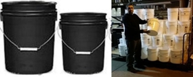 plastic pails and buckets