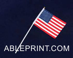 imprinted flag sticks, AblePrint
