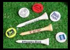 Golf tees and ballmarkers pad printing example