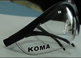 safety glasses, Pad printing example