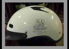 Motorcycle Helmet, Pad printing example