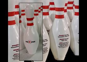 Bowling Pins pad printing example