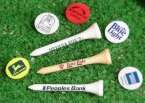Golf tees and ballmarkers, pad printing example